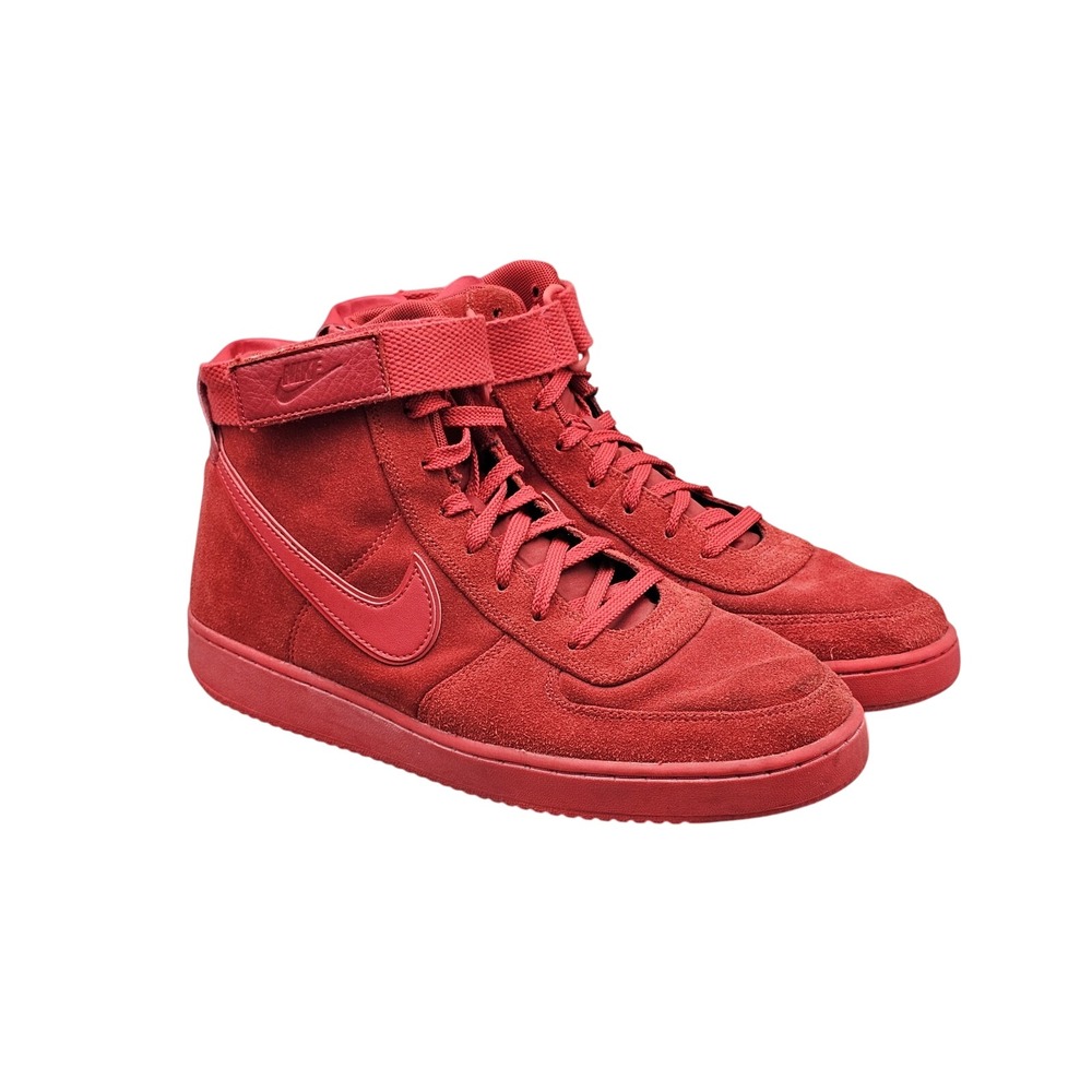 Men's Size 9.5 US EUC John Elliott's x Nike Vandal High Top Red Sneakers Shoes